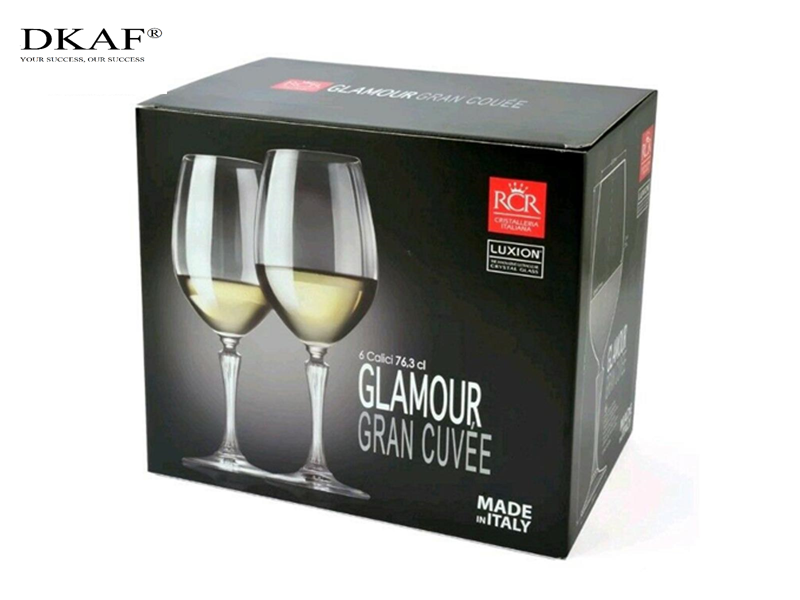 Bộ 6 Ly Pha Lê Rượu Vang Trắng Bầu Lớn RCR Của Ý Dòng Luxion ® Glamour GRAN CUVÉE 763ml (Goblet For Gran Cuvée Wines) - 2