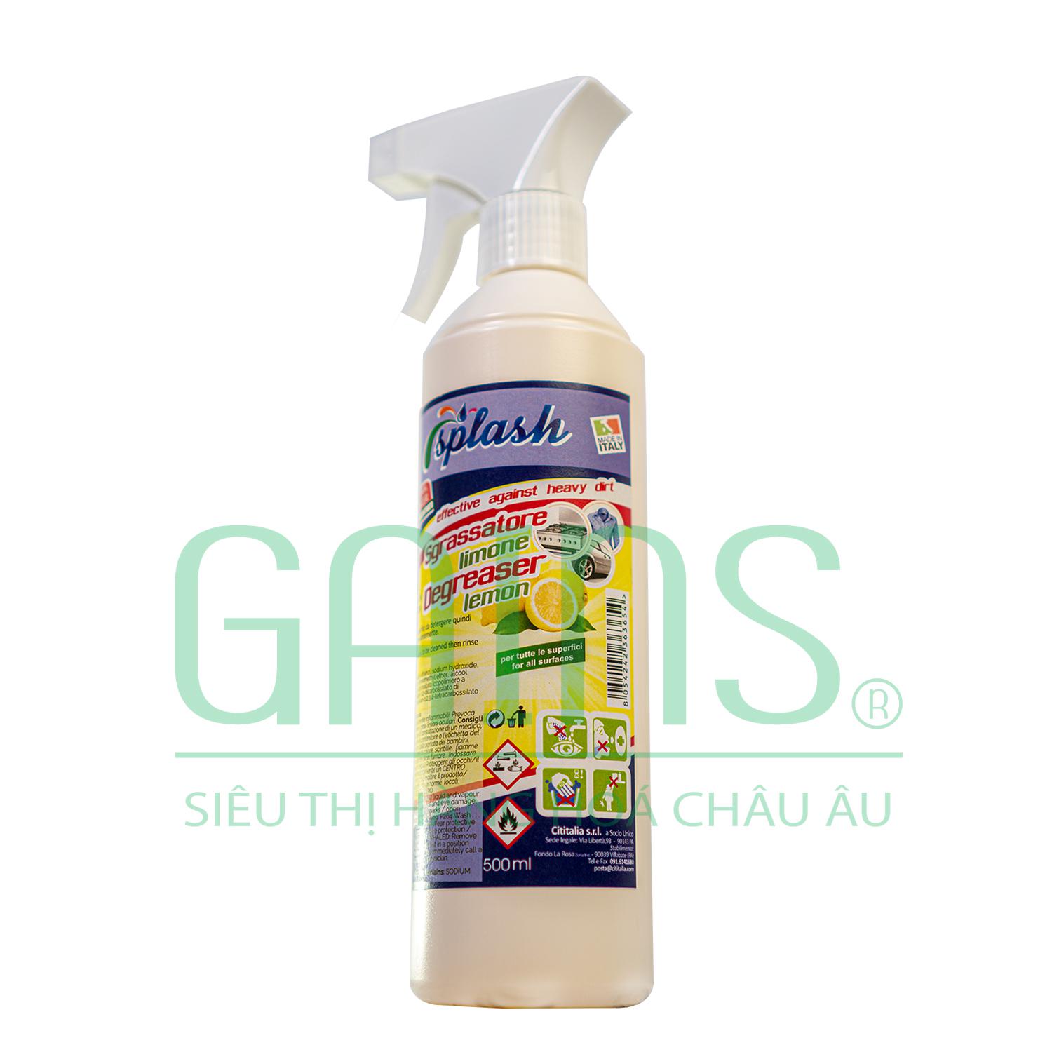 Xịt tẩy dầu mỡ công nghiệp hương chanh 500ml - 1