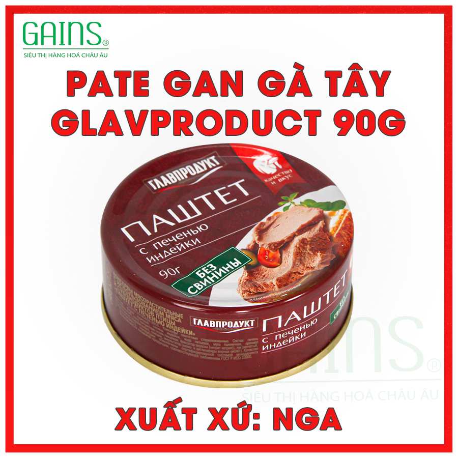 Pate Gan Gà Tây 90 gram Glavproduct - 1