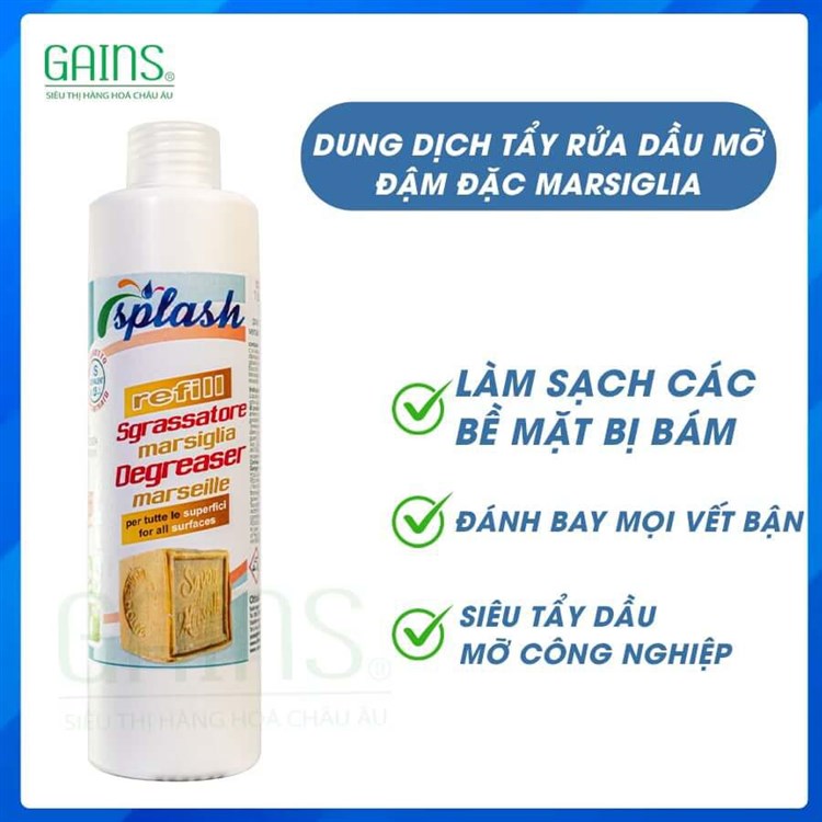 Dung dịch tẩy rửa dầu mỡ đậm đặc Marsiglia 250ml