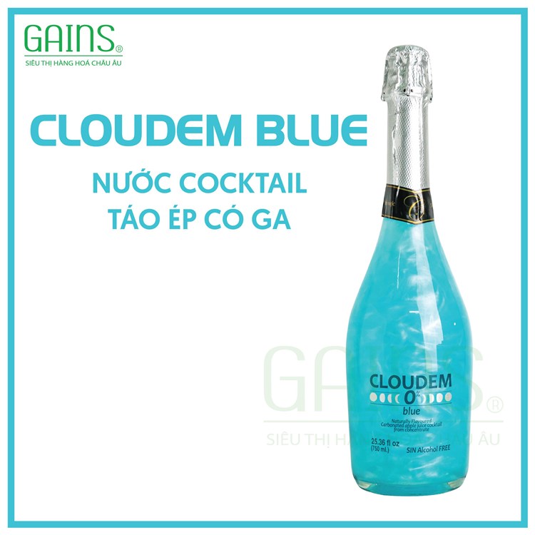 CLOUDEM BLUE NƯỚC COCKTAIL TRÁI CÂY CÓ GA