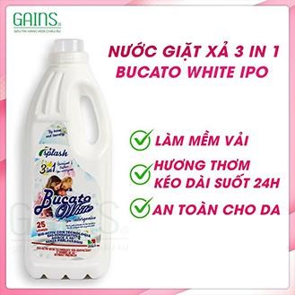 Nước giặt xả 3 in 1 Bucato White IPO