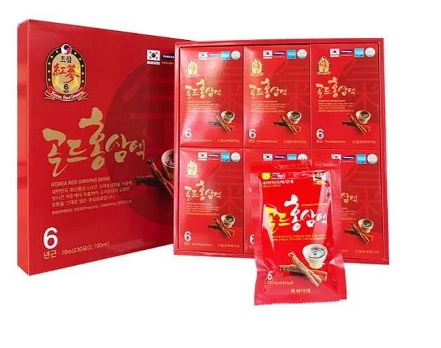 NƯỚC UỐNG HỒNG SÂM 6 NĂM TUỔI - KOREA RED GINSENG DAEYOUNG HÀN QUỐC (70 ml x 30 gói)