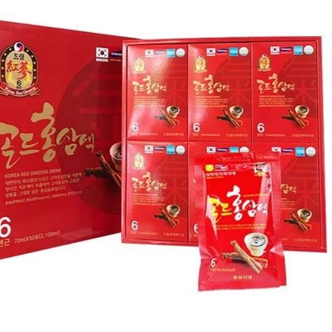 NƯỚC UỐNG HỒNG SÂM 6 NĂM TUỔI - KOREA RED GINSENG DAEYOUNG HÀN QUỐC (70 ml x 30 gói)