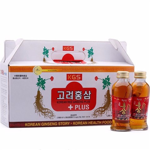 Nước Hồng Sâm Có Củ KGS Korean Red Ginseng Story Plus Hộp 10 Chai