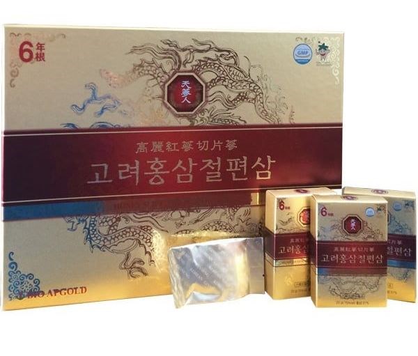 Hồng sâm lát tẩm mật ong chính hãng Bio ApGold sâm Hàn Quốc 6 năm tuổi - 200 grm