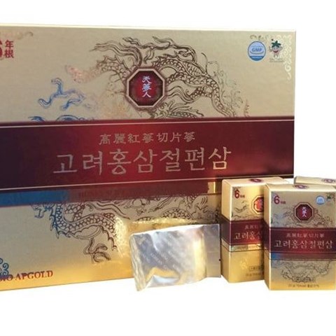 Hồng sâm lát tẩm mật ong chính hãng Bio ApGold sâm Hàn Quốc 6 năm tuổi - 200 grm